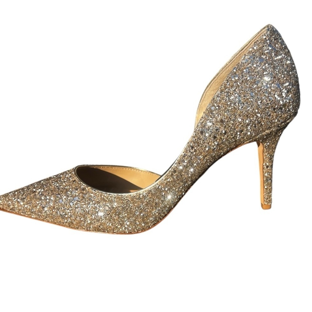 Badgley Mischka Glittering Hold Daisy Heels NIB 8 - Picture 3 of 10
